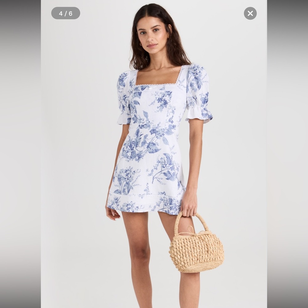 Reformation Evianna Linen dress in Lupine size 8